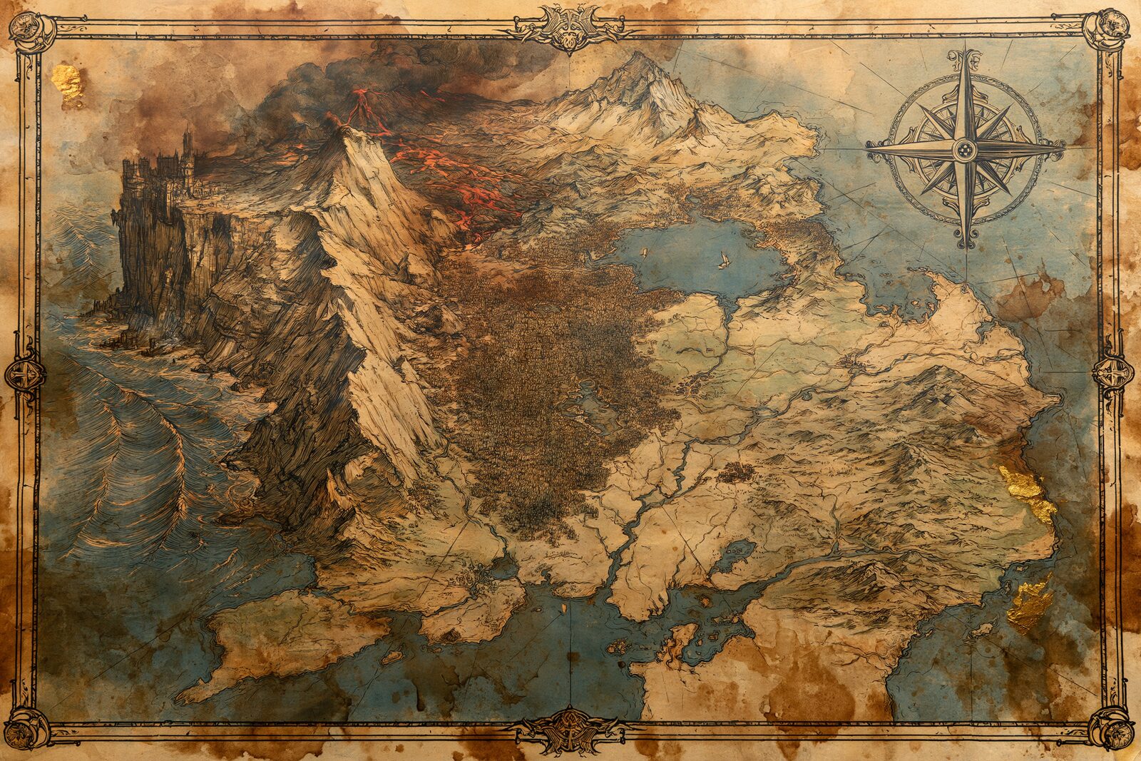 World map of the Land of the Long Forgetting